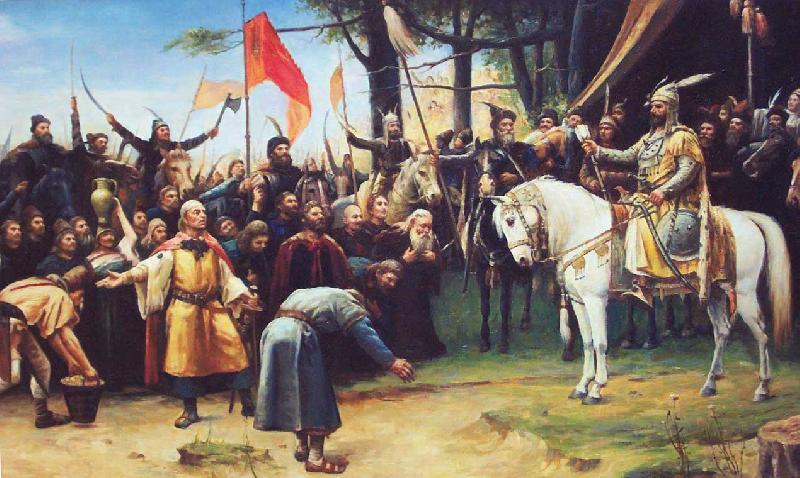 Mihaly Munkacsy The Conquest of Hungary China oil painting art
